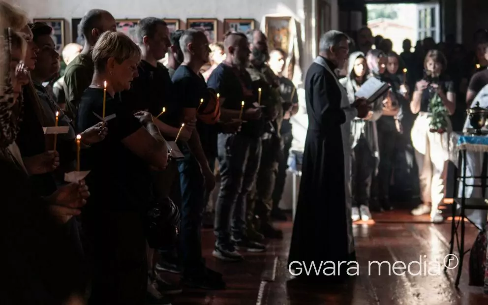 У Харкові попрощалися з музикантом, актором і волонтером Михайлом Кабановим / Фото: Іван Самойлов для Ґвара Медіа