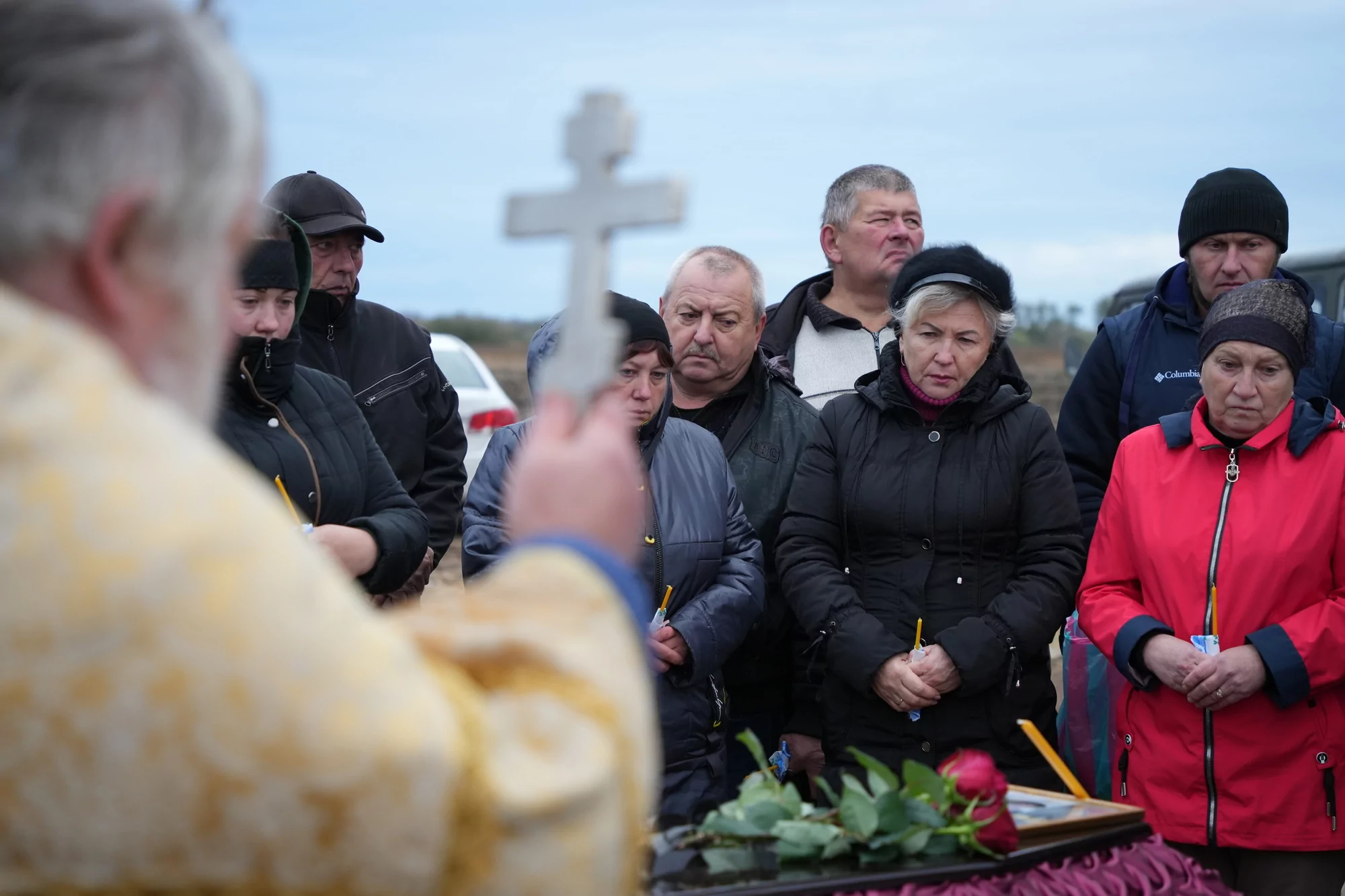 зображення до посту: Five Days of Hroza. The Village Buries Those Who Died in a Russian Attack on October 5 — PHOTO