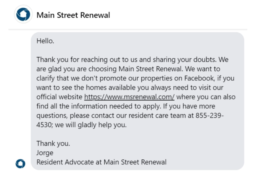 зображення до посту: Фейк. Швидкий заробіток від компанії Main Street Renewal у Facebook