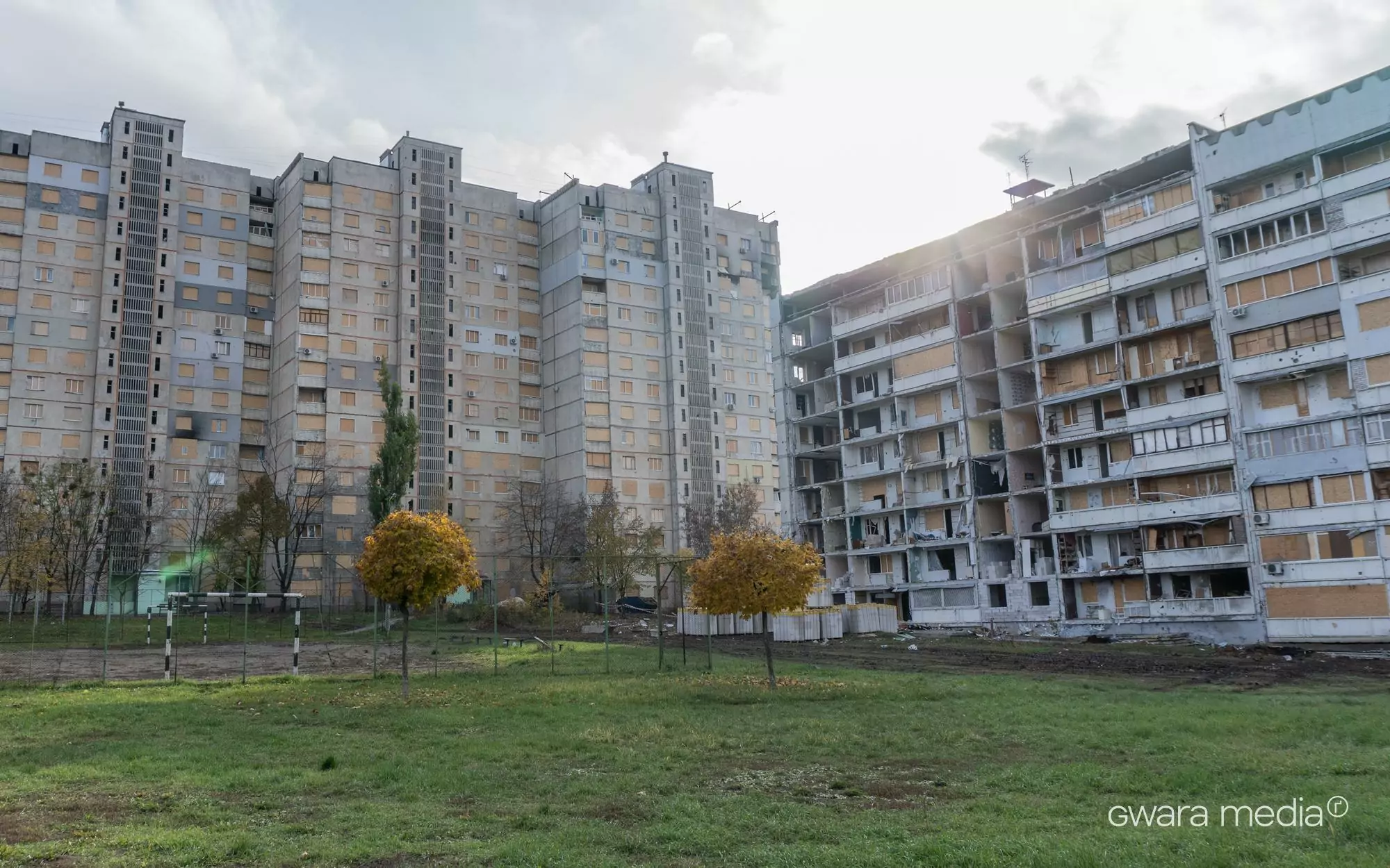 зображення до посту: Відновлення в Харкові: як відбудовують пошкоджені російськими військами будинки — фото