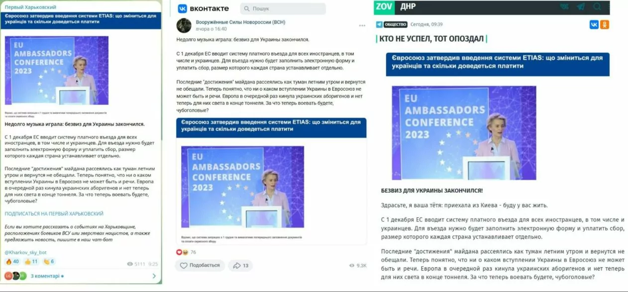 зображення до посту: Маніпуляція. З першого грудня в’їзд для українців в країни ЄС стане платним