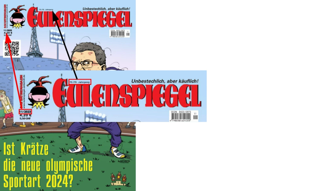 зображення до посту: Фейк. «Короста – новий олімпійський вид спорту 2024?»: німецький журнал Eulenspiegel висміює майбутні Олімпійські ігри в Парижі