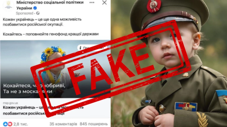 Фейк. «Кохайтеся чорнобриві, та не з москалями»: у Мінсоцполітики закликали народжувати українців задля перемоги над РФ