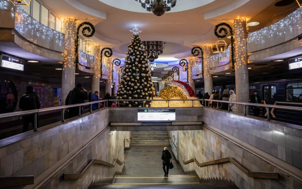 зображення до посту: Underground Christmas Village Opened in Kharkiv Metro