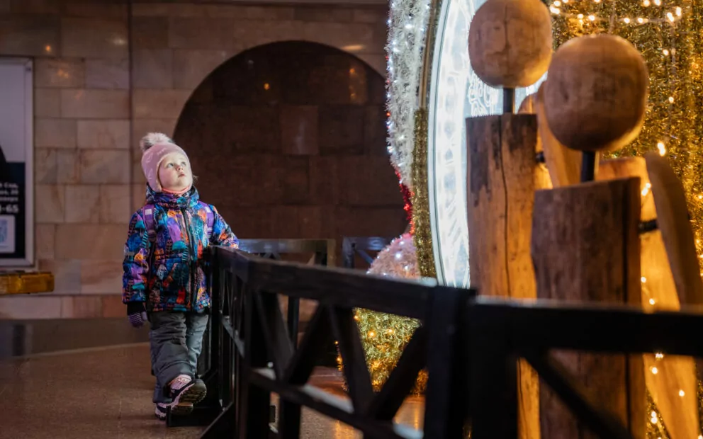 зображення до посту: Underground Christmas Village Opened in Kharkiv Metro
