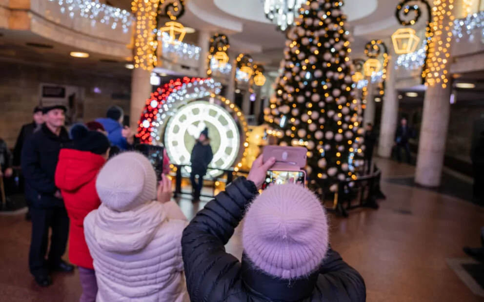зображення до посту: Underground Christmas Village Opened in Kharkiv Metro
