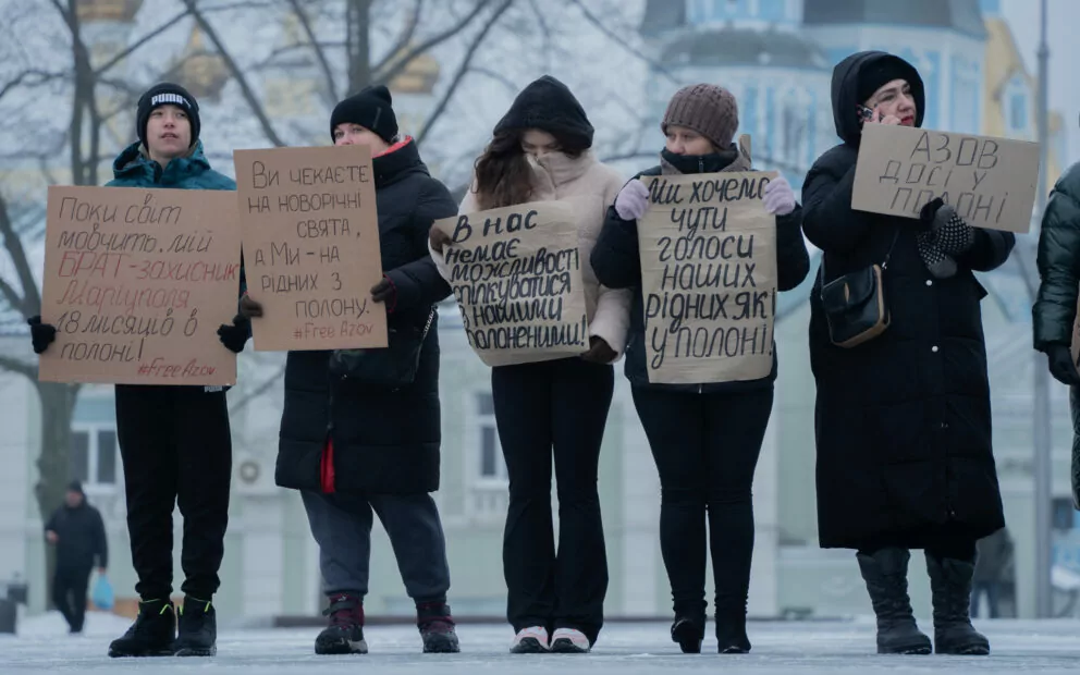 зображення до посту: Families of Captured Azovstal Defenders Held Rally in Kharkiv