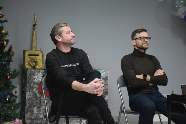 Ukrainian Writer Serhiy Zhadan Visits Community Bordering Russia in Kharkiv Oblast