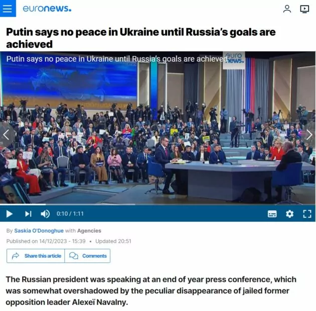 зображення до посту: Фейк. Дослідження Gallup: 75% українців дивилися онлайн пресконференцію Путіна