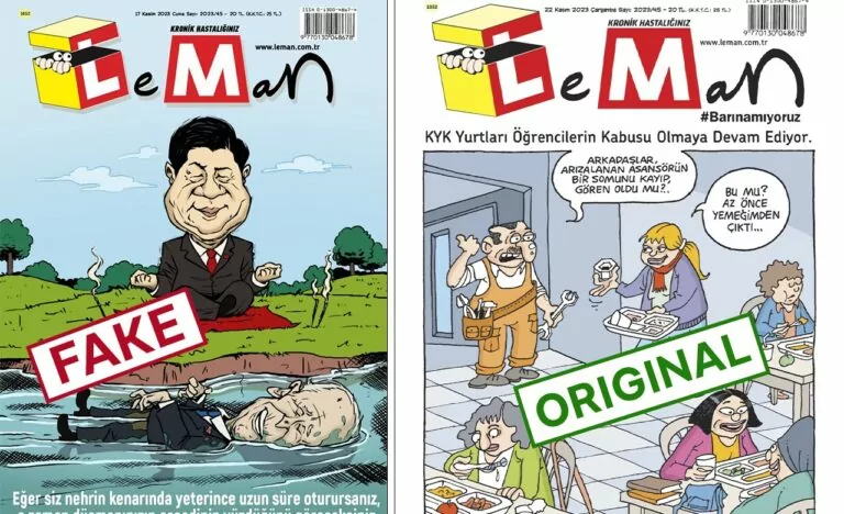 Фейк. Нова обкладинка турецького видання LeMan присвячена двом лідерам країн Сі Цзіньпін та Байдену