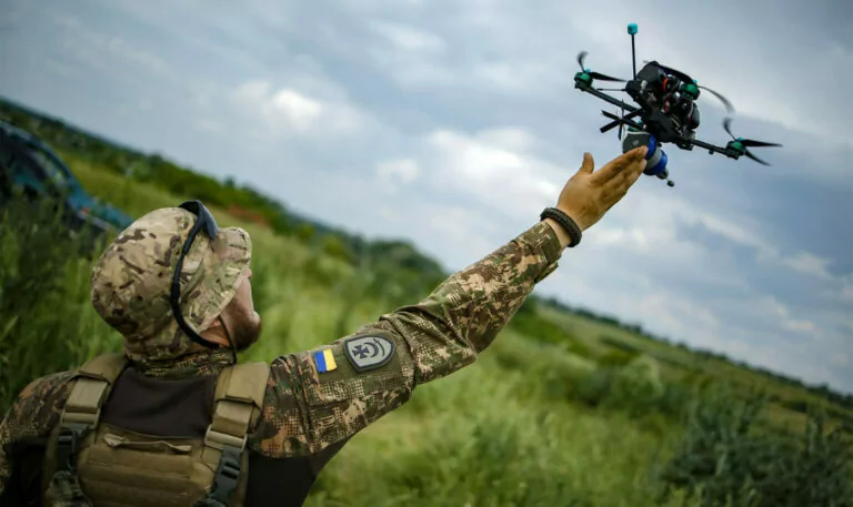 Kharkiv Brigade Destroyed a Group of Russian Soldiers with Attack Drones 