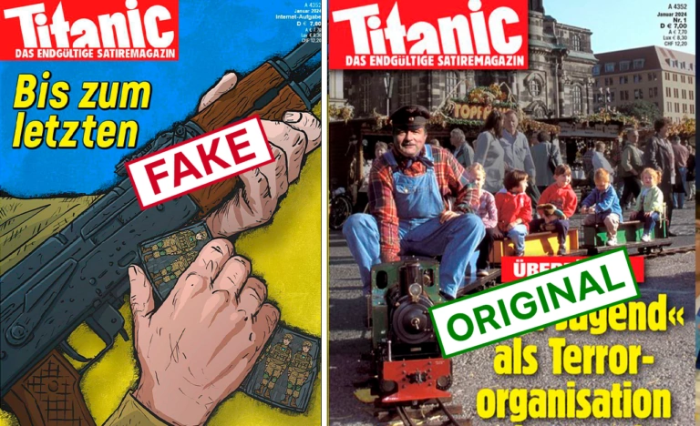 Фейк. «До останнього»: німецький сатиричний журнал «Titanic» випустив обкладинку про українських військових