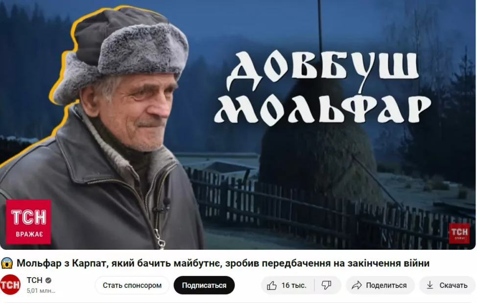 зображення до посту: Фейк. Мольфар Нечай назвав точну дату закінчення війни
