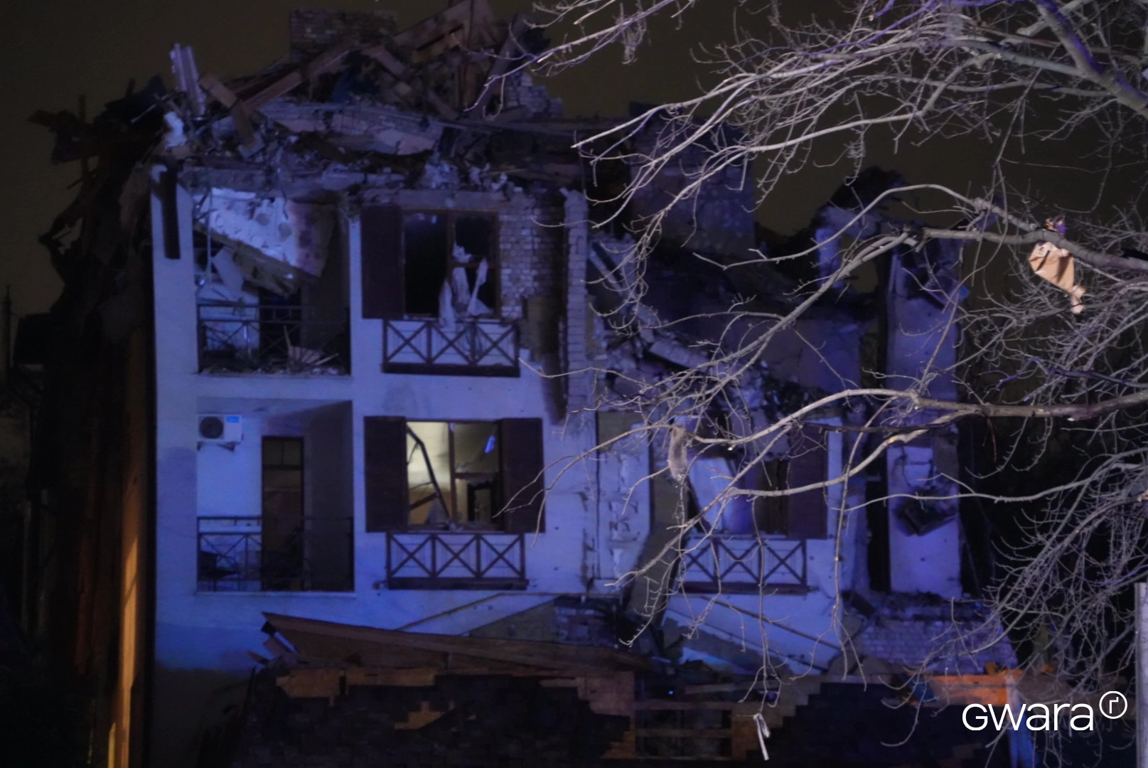 зображення до посту: Russian Army Hit Kharkiv Hotel: Journalists and Aid Workers Hub Destroyed – Photos