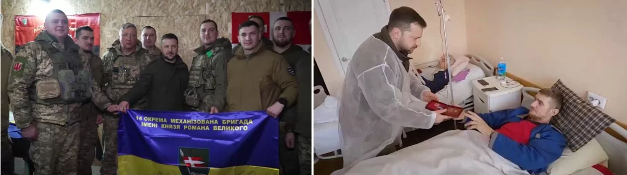 зображення до посту: Фейк. Володимир Зеленський під час поїздки на Харківщину прорекламував російський кінотеатр