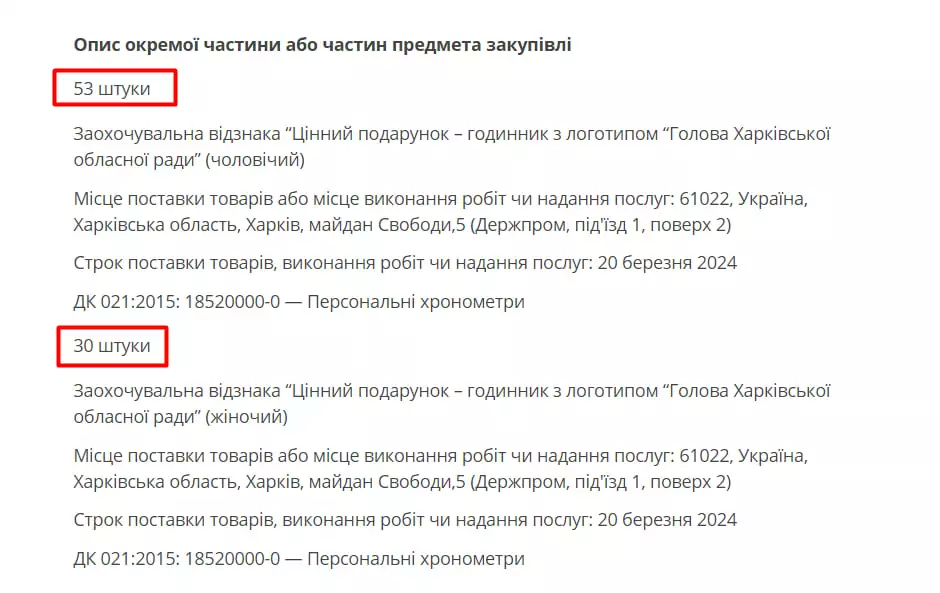 зображення до посту: Маніпуляція. Голова Харківської обласної ради придбала собі годинник за 155 тисяч гривень за держкошти