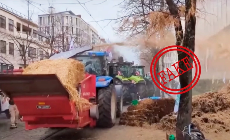 Фейк. Французькі фермери закидали Посольство України гноєм
