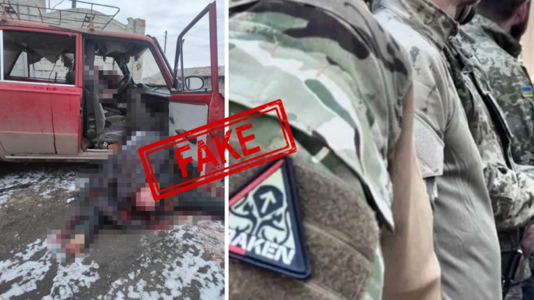 Фейк. Бійці спецпідрозділу Kraken розстріляли жителів села Петропавлівка за відмову вітатися гаслом «Слава Україні»