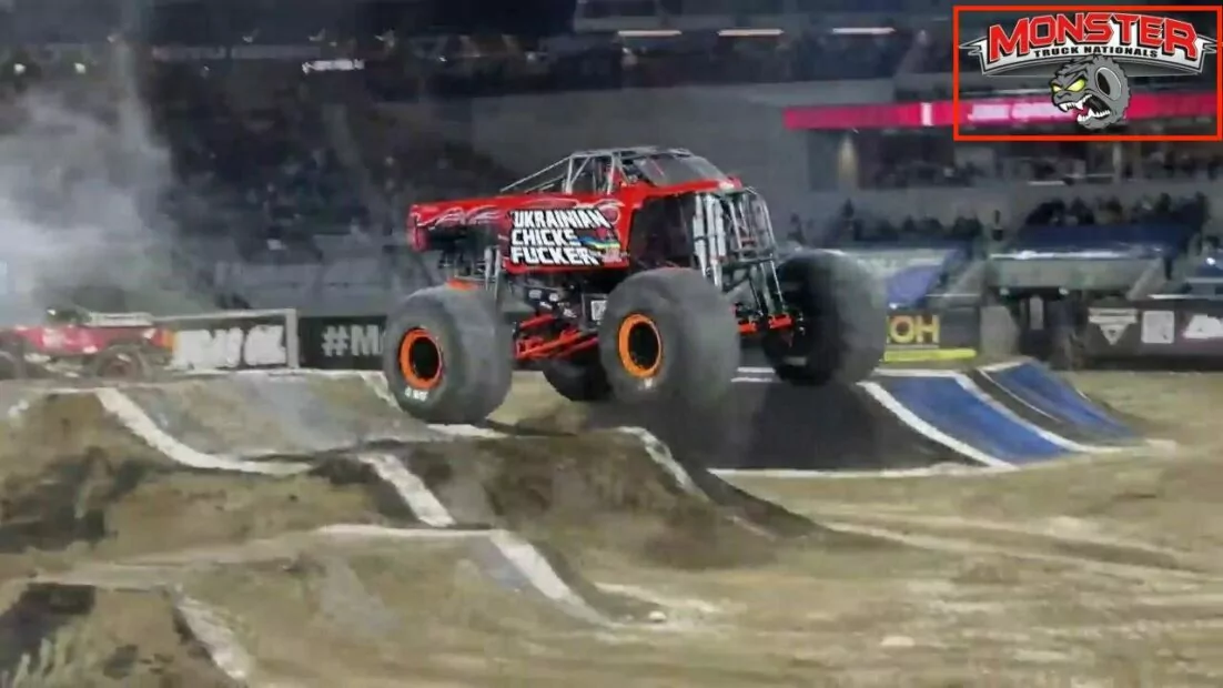 зображення до посту: Фейк. «Ukrainian chicks f**ker»: в американському чемпіонаті Monster Truck перемогла автівка з образливим написом щодо українських дівчат