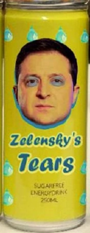 зображення до посту: Фейк. У Швеції у продажі з’явився енергетичний напій зі «сльозами Зеленського»