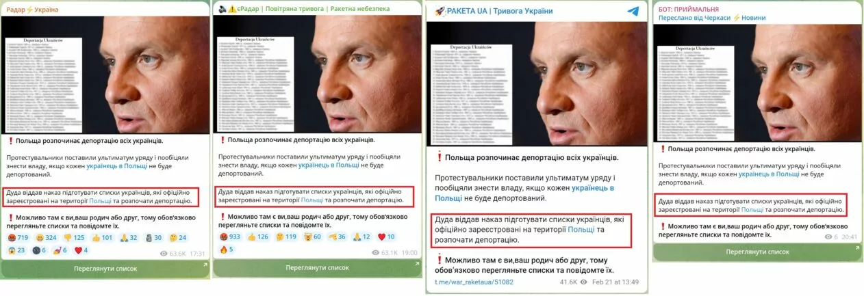 зображення до посту: Фейк. Польща розпочинає депортацію українців