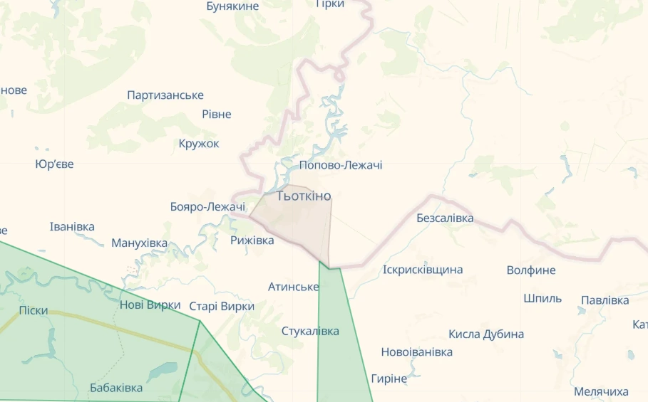 Тьоткіно курської області карта: бойові дії