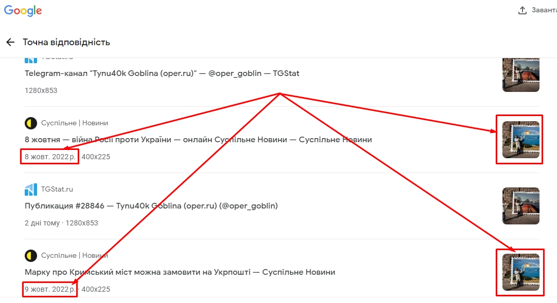 Пошук оригінального фото через сервіс Google