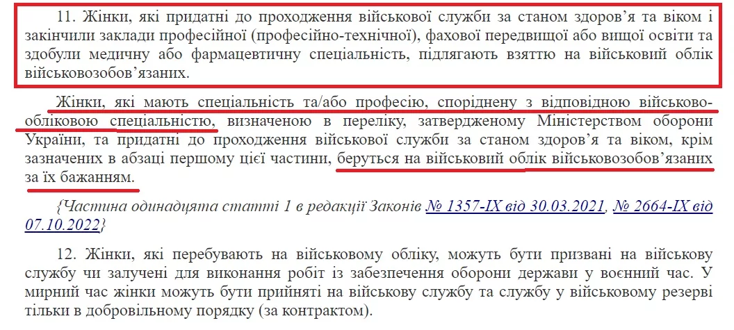 зображення до посту: Маніпуляція. До реєстру військовозобов’язаних будуть вносити відомості про всіх жінок від 18 до 60 років