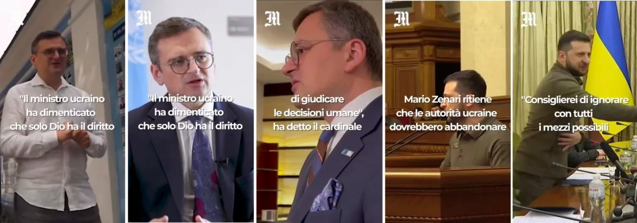 зображення до посту: Фейк. Сюжет il Messaggero: кардинал Маріо Зенарі звинуватив Кулебу у насиллі над власним народом