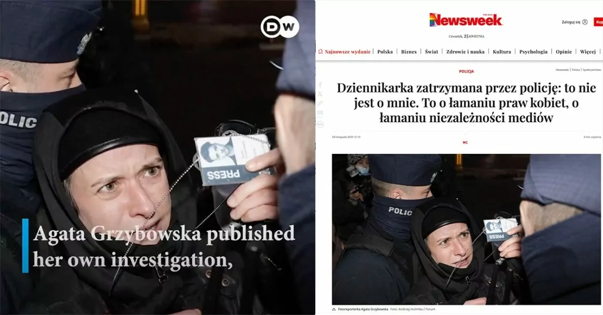 зображення до посту: Фейк. Польську журналістку звільнили через розслідування про нацистську символіку, що використовують українські військові