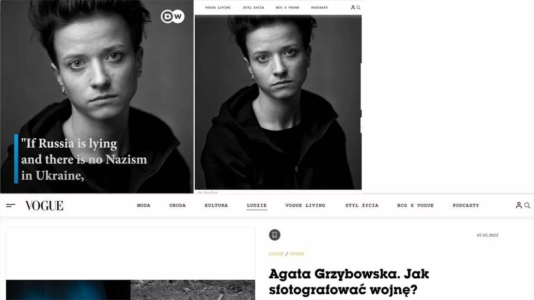 зображення до посту: Фейк. Польську журналістку звільнили через розслідування про нацистську символіку, що використовують українські військові
