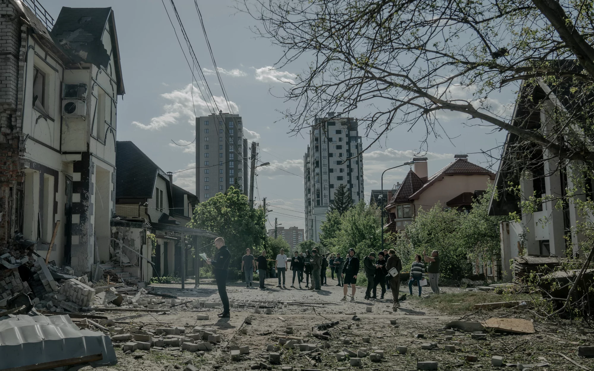 зображення до посту: In photos: Russian military drops glide bombs on Kharkiv&#8217;s central district, injures 14