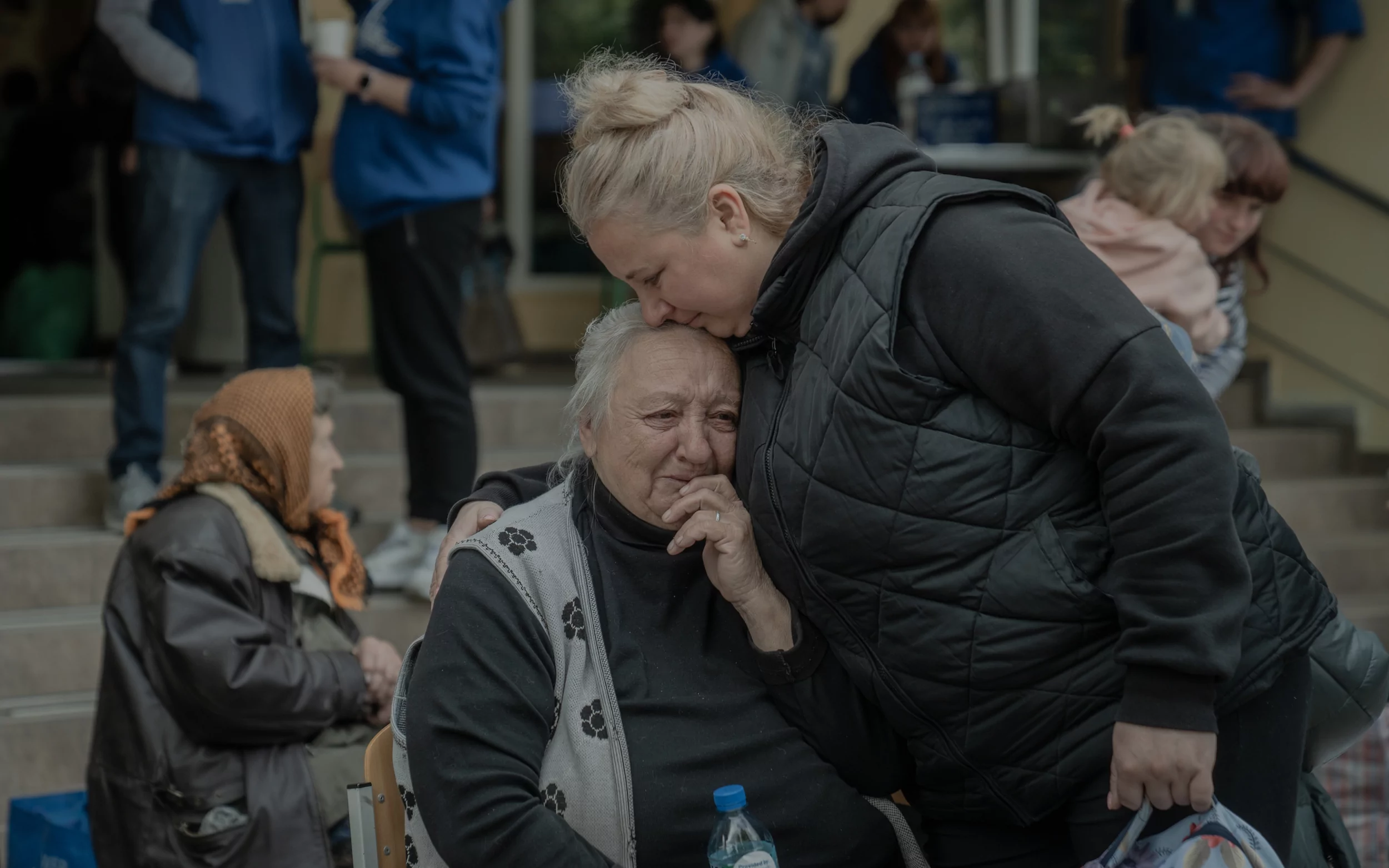 People evacuated from border settlements of Kharkiv oblast in the wake of Russia's new offensive in the region that started on May 10, 2024 / Photo: Ivan Samoilov for Gwara Media