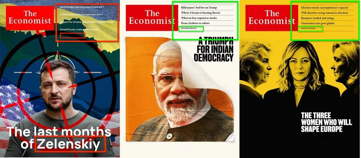 зображення до посту: Фейк. Обкладинка The Economist: «Останні місяці Зеленського»