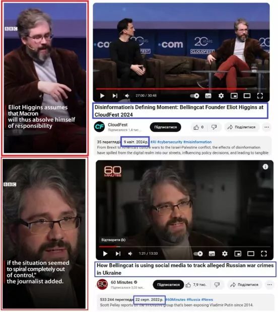 зображення до посту: Фейк. Сюжет BBC. Директор Bellingcat припускає, що Макрон подасть у відставку до Олімпійських ігор