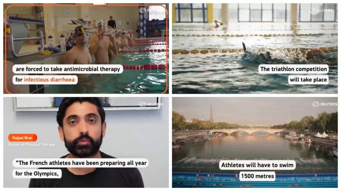 зображення до посту: Фейк. На Олімпіаді-2024 французьких тріатлоністів змушують для профілактики пити антибіотики