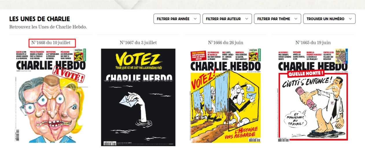 зображення до посту: Фейк. Французький журнал Charlie Hebdo у сатиричній формі попрощався з британським прем’єром Ріші Сунаком