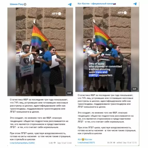 зображення до посту: Debunking Russian fakes. No, FBI statistics doesn’t say that 74% of people responsible for school shootings are transgender