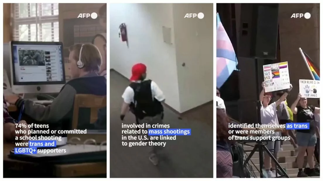 Screenshots from the video shared by pro-Russian Telegran channels