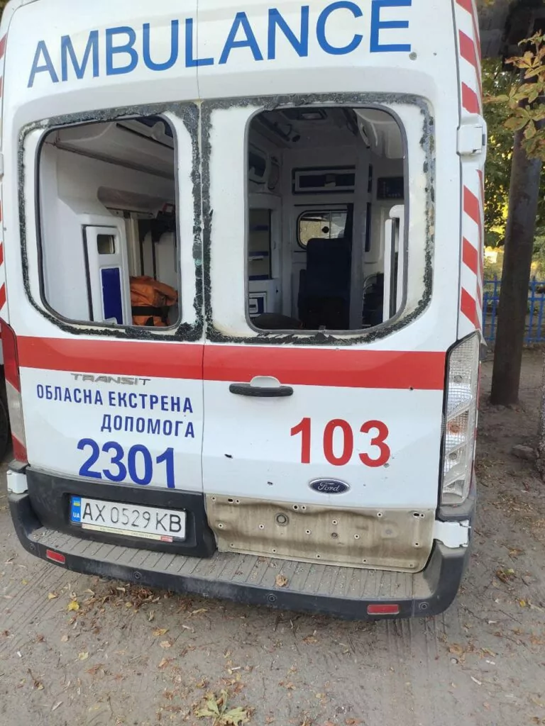 Внаслідок обстрілу Куп’янська постраждав водій «‎швидкої»