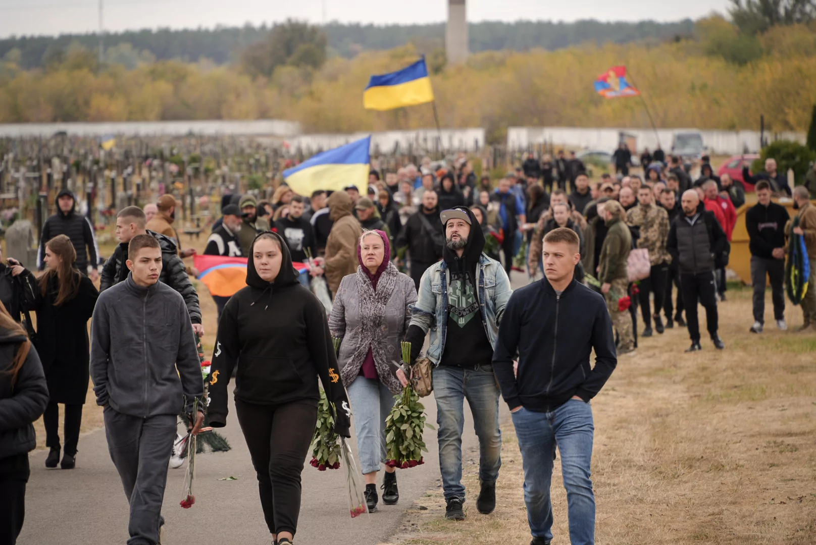 зображення до посту: In photos: Kharkiv mourns volunteer Tyhran Halustian, who was killed by Russian FPV drone during evacuation 