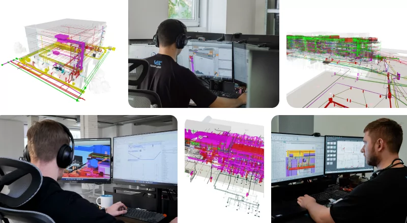 Фахівці VEC-UA працюють над 3D-моделювання будівлі. Фото: VEC-UA