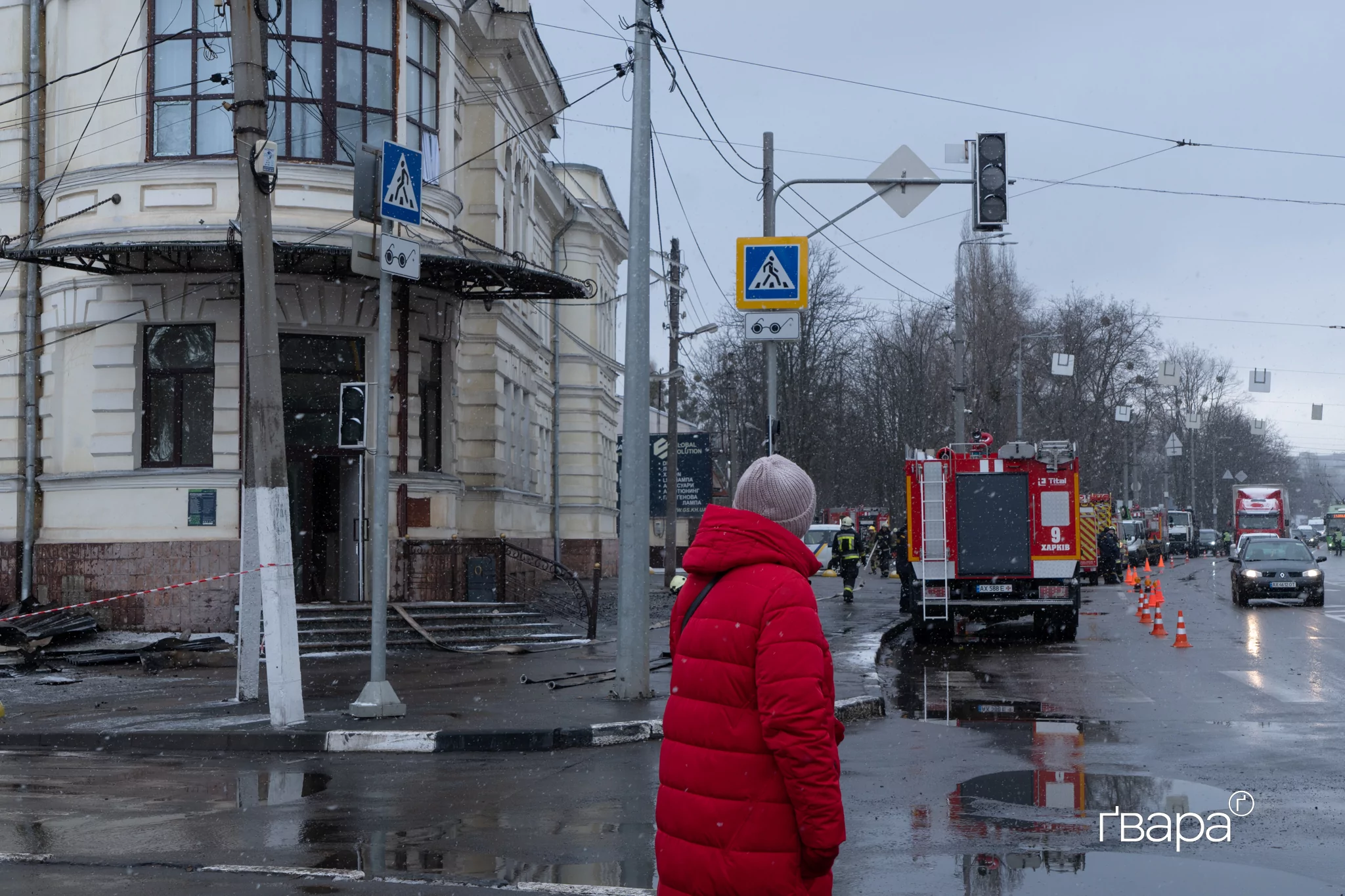 Наслідки влучання БпЛА у Салтівському районі 5 лютого / Фото: Любов Ємець, Ґвара Медіа