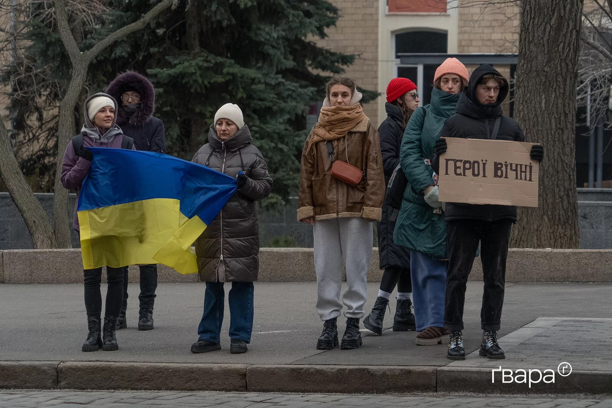 Акція нагадування про хвилину мовчання / Фото: Гнат Голик, Ґвара Медіа