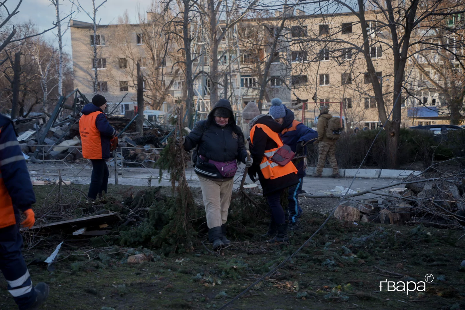 Наслідки обстрілу Ізюма 4 лютого 2025 / Фото: Любов Ємець, Ґвара Медіа