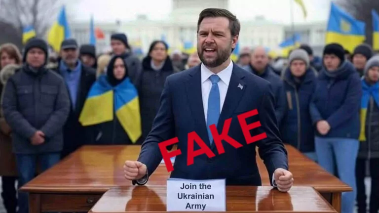 Debunking fakes. JD Vance didn’t urge Ukrainians who “protested against peace deal” to join Ukraine’s army 