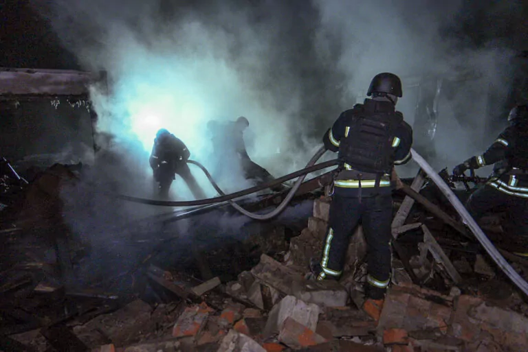 (Photos) Russia launches mass drone attack on Kharkiv, injures 13, including 3 children 