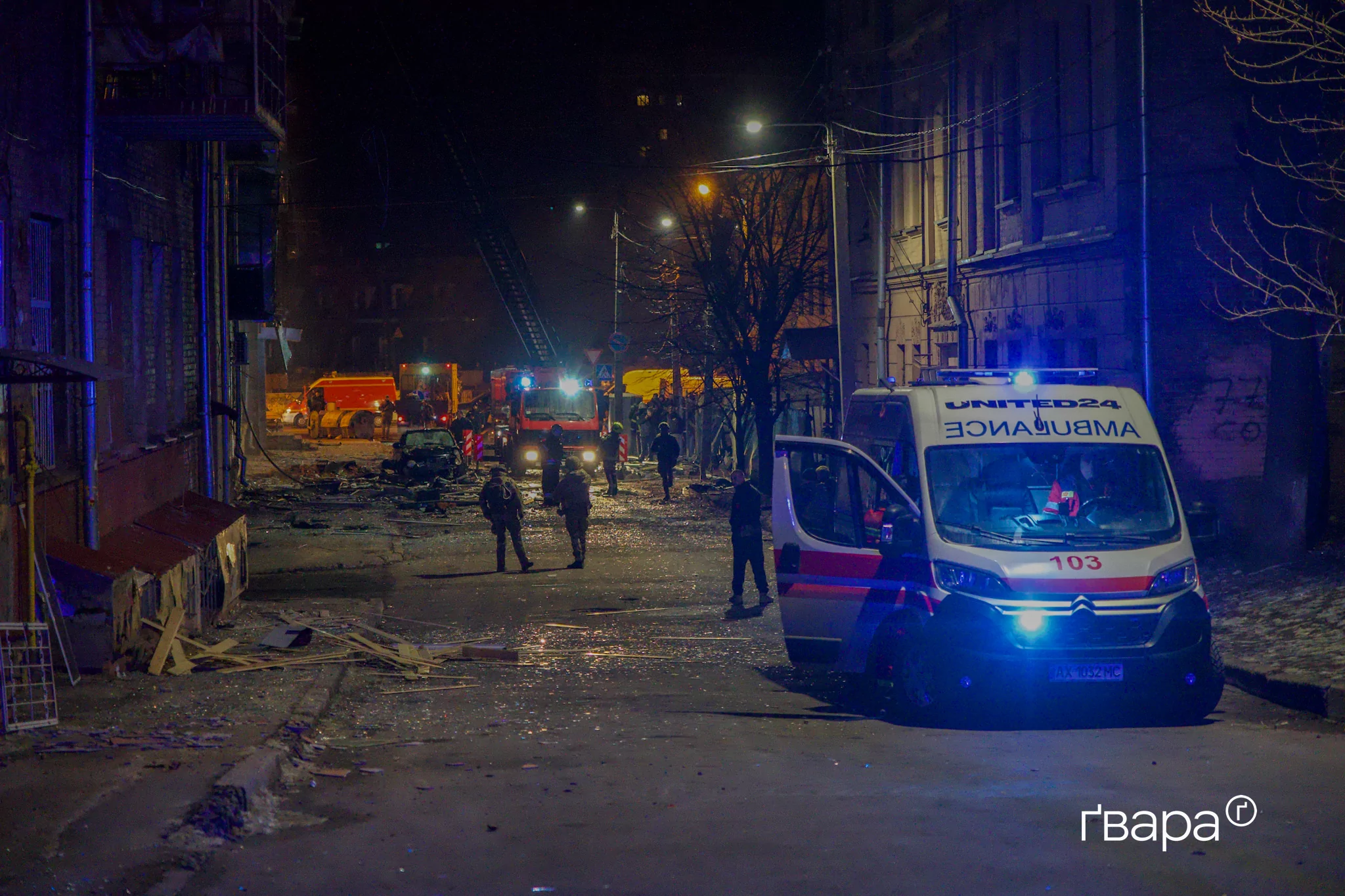 Наслідки обстрілу Київського району Харкова 2 березня / Фото: Олександр Манченко, Ґвара Медіа