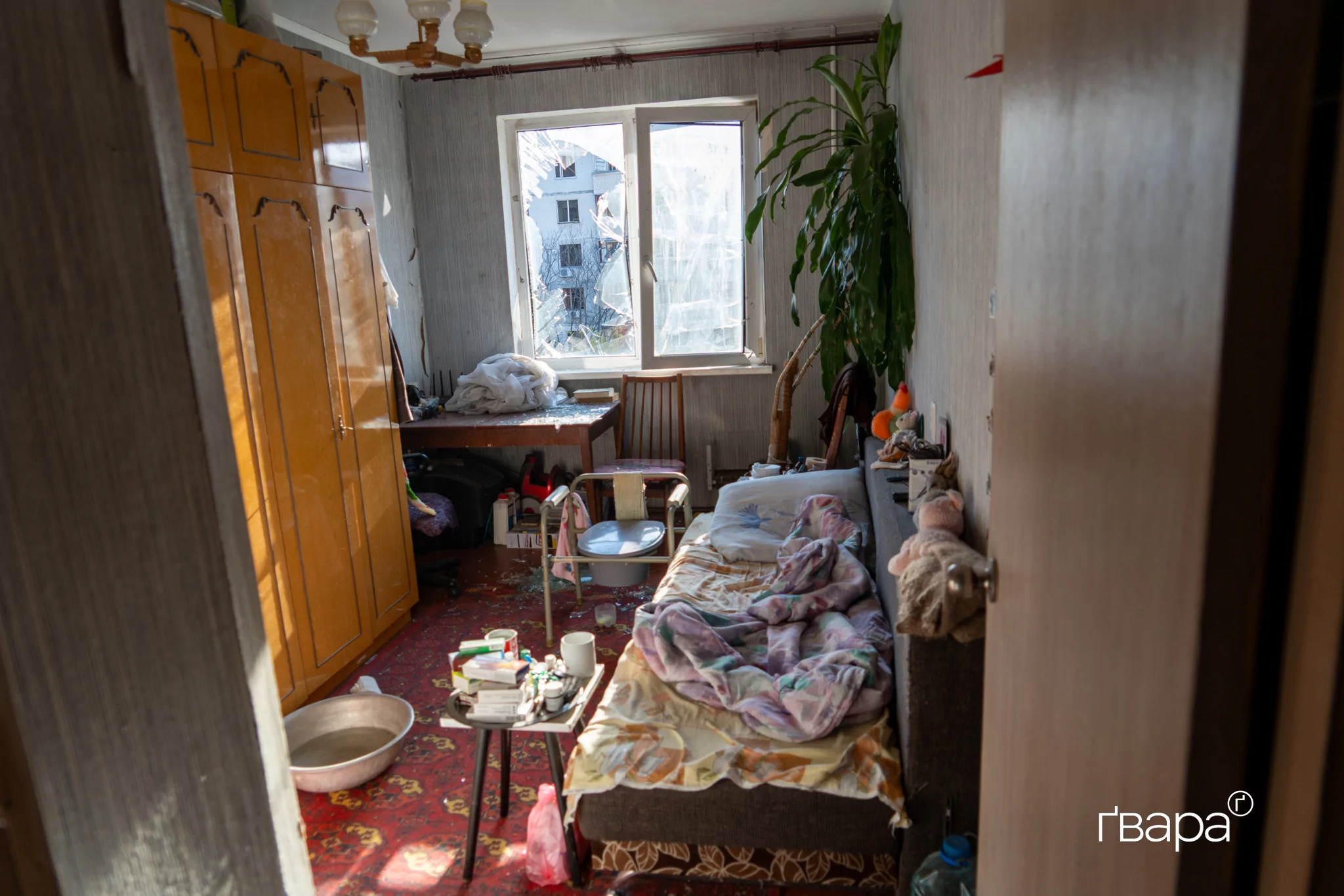 Пошкоджена квартира обстріл Харків