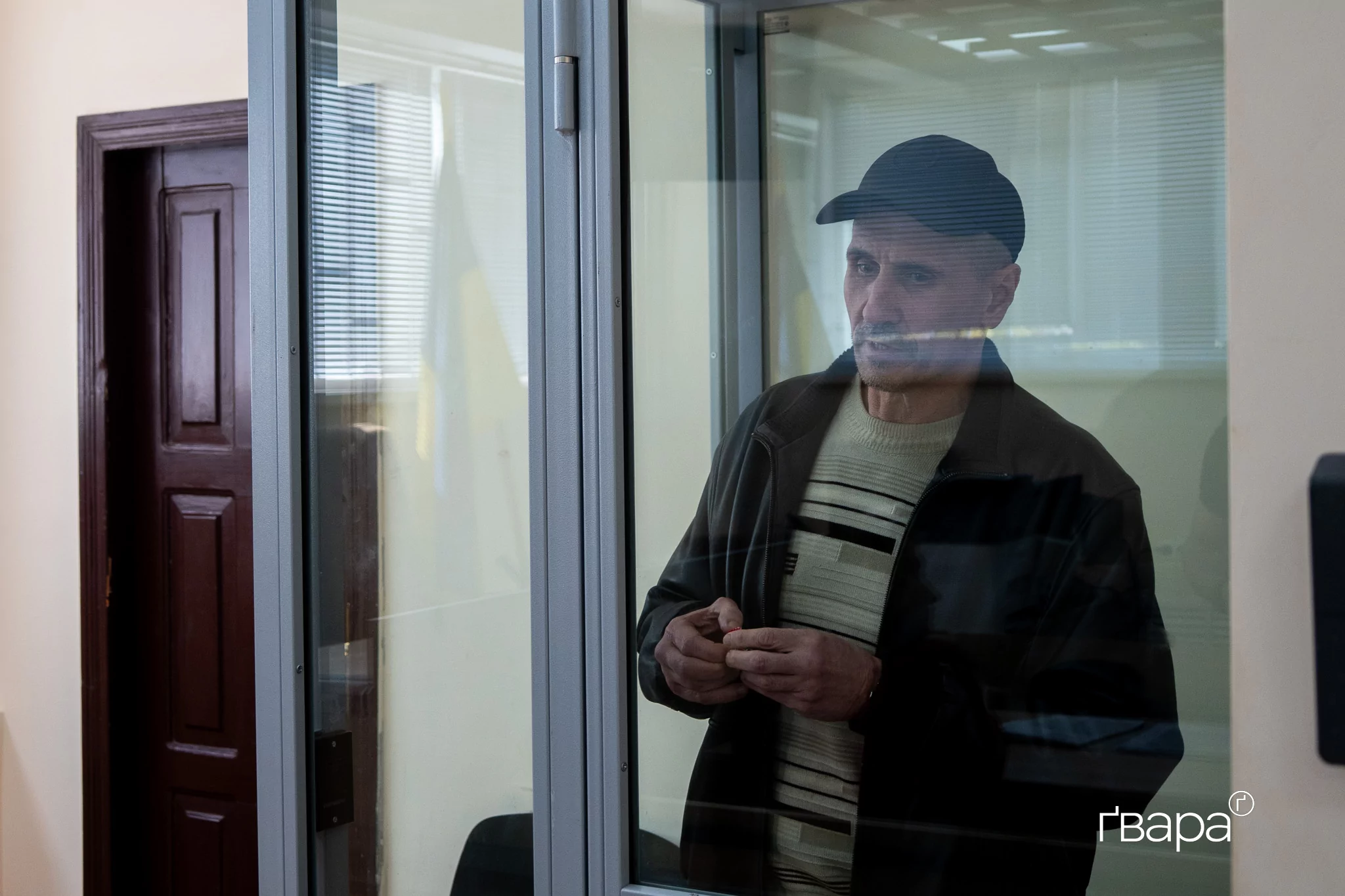 Обвинувачений Олександр Голуб на судовому засіданні 16 квітня в Харкові / Фото: Ліза Бикова, Ґвара Медіа
